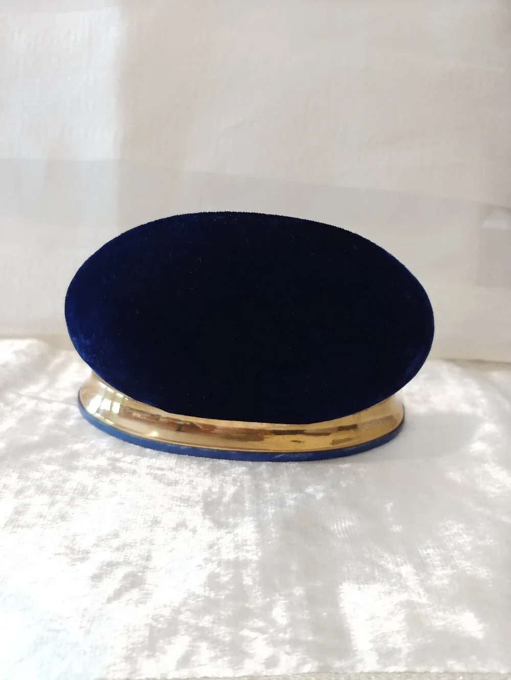 Waltham Blue Velvet Lined Gold Tone Jewelry Watch Presentation Box Case